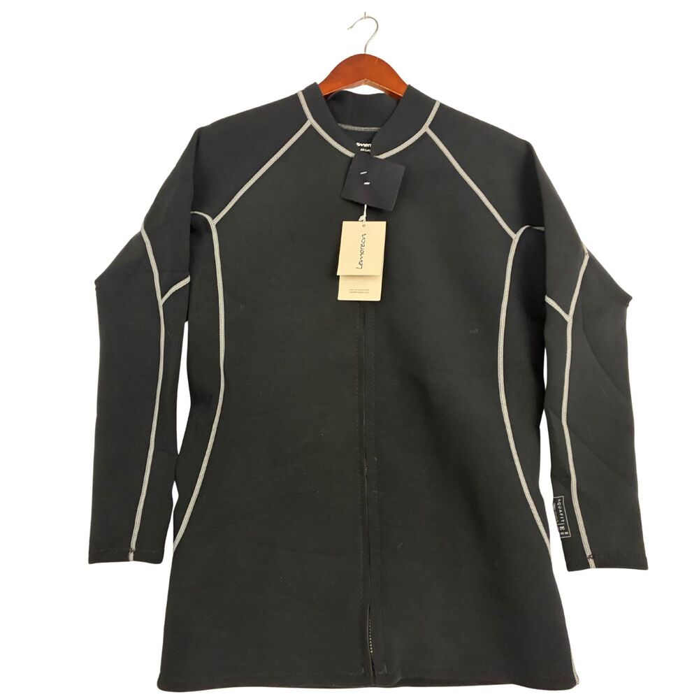 Lemorecn XX-Large Black Neoprene Wetsuit Jacket Full Zip Long Sleeve 2XL NWT
